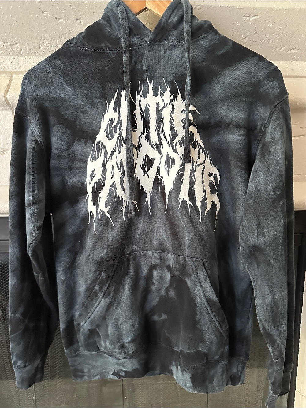 A Good Cult- Cutie Patootie Tie-Dye Pullover Hoodie Navy with White Graphic